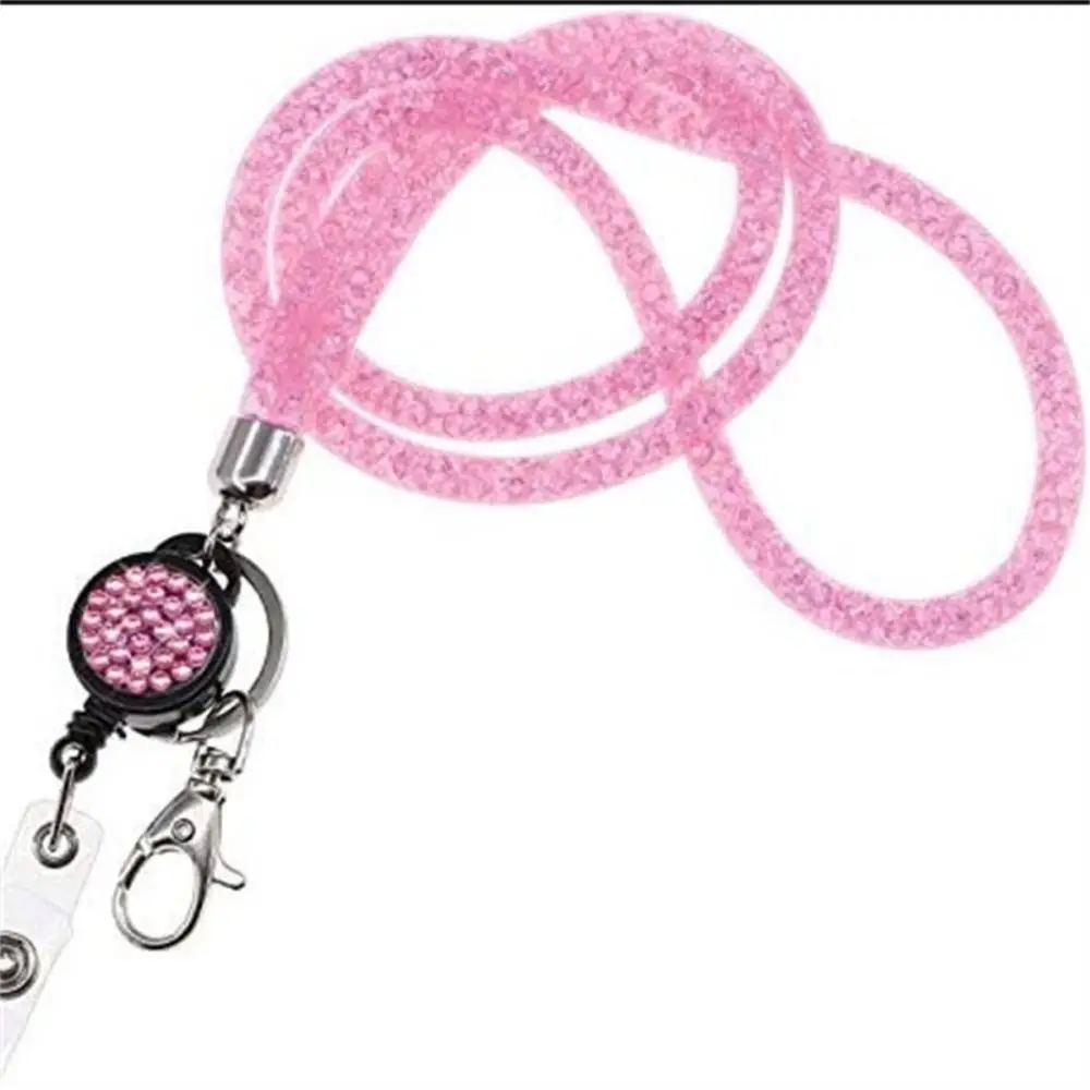 Plain Women Multi Color Id Holde Id Card Retractable Lanyard Keyring Phone Strap Lanyard