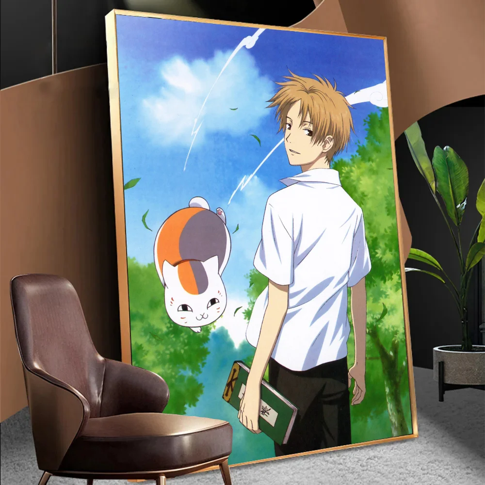 Anime Natsume Yuujinchou Whitepaper Poster Waterproof Paper Sticker Coffee House Bar Aesthetic Art Wall Painting