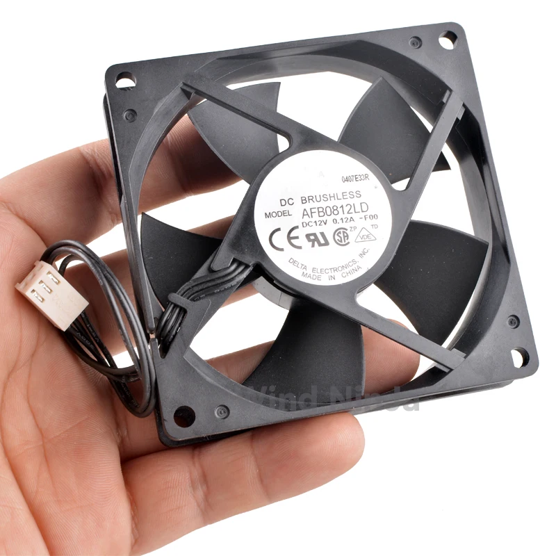 AFB0812LD 8cm 80mm fan 80x80x20mm DC12V 0.12A 3pin Dual ball bearing cooling fan for chassis CPU