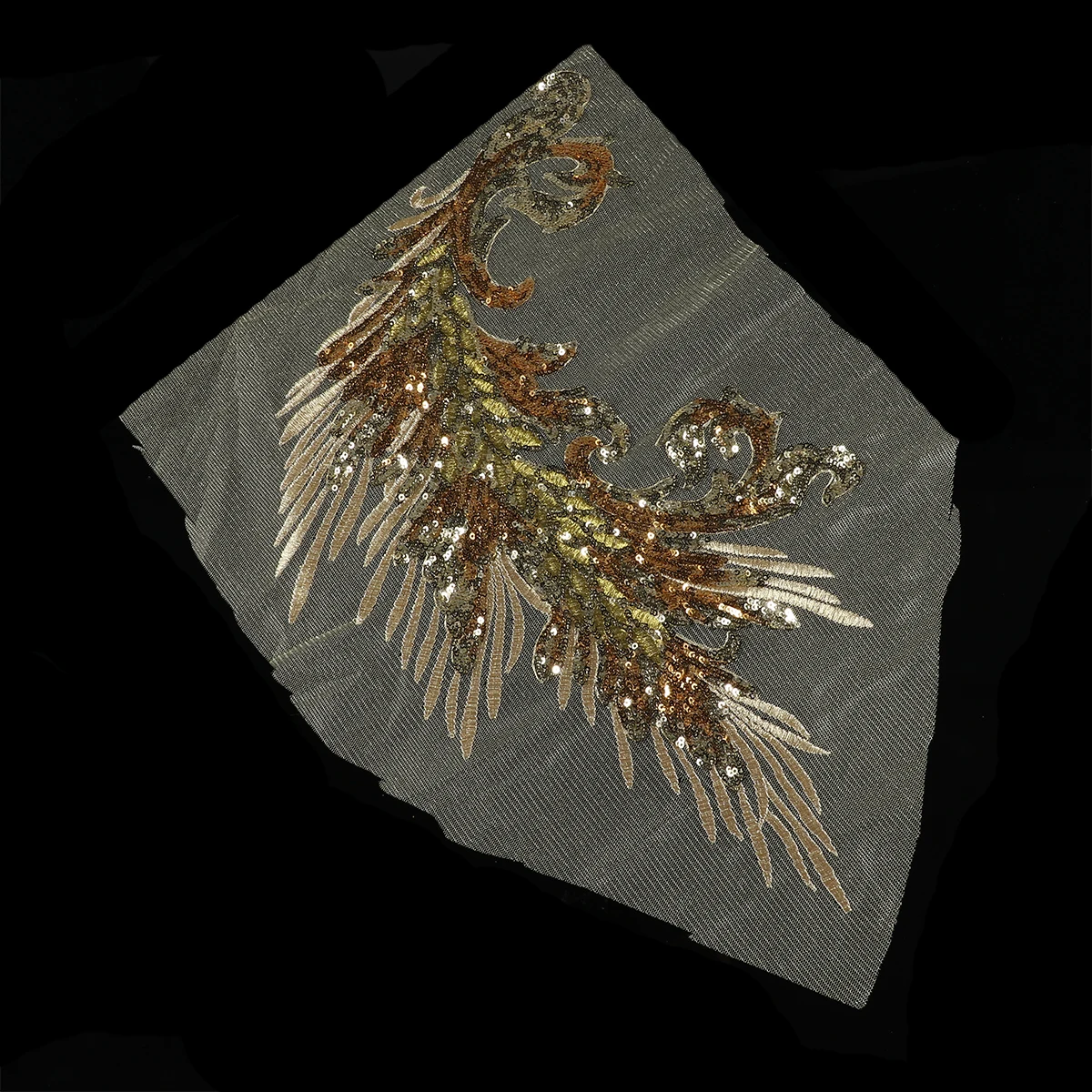 

2 Pcs Sequin Embroidery Piece Clothing Patch Stickers Retro Accessories Wings Shaped Vintage