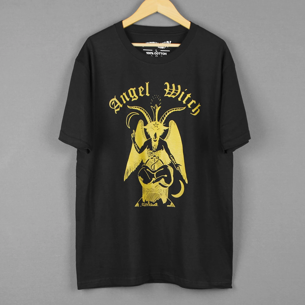 Angel Witch T-Shirt NWOBHM Band Baphomet Mercyful Fate Diamond Head Rock Demon Cotton Short Sleeves Summer Clothing Shirt