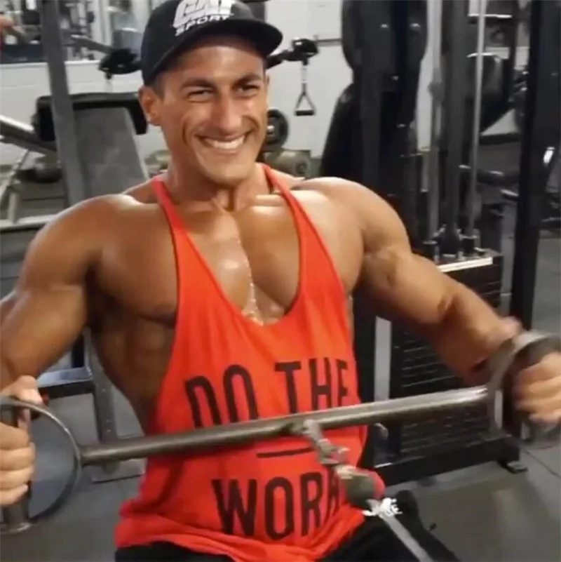 Gym Bodybuilding Sport Clothing Summer Mens Casual Tank Tops Fashion Sleeveless T-Shirts Fitness Muscle Cotton Y-back Singlets
