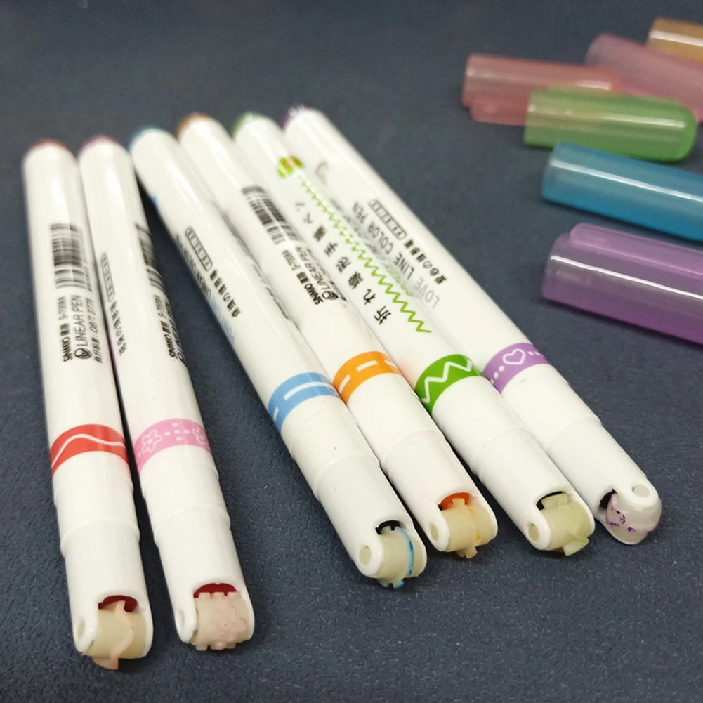 Curve Markeerstift Set Sneldrogende Stempels Pen Voor Verjaardag Nieuwjaar