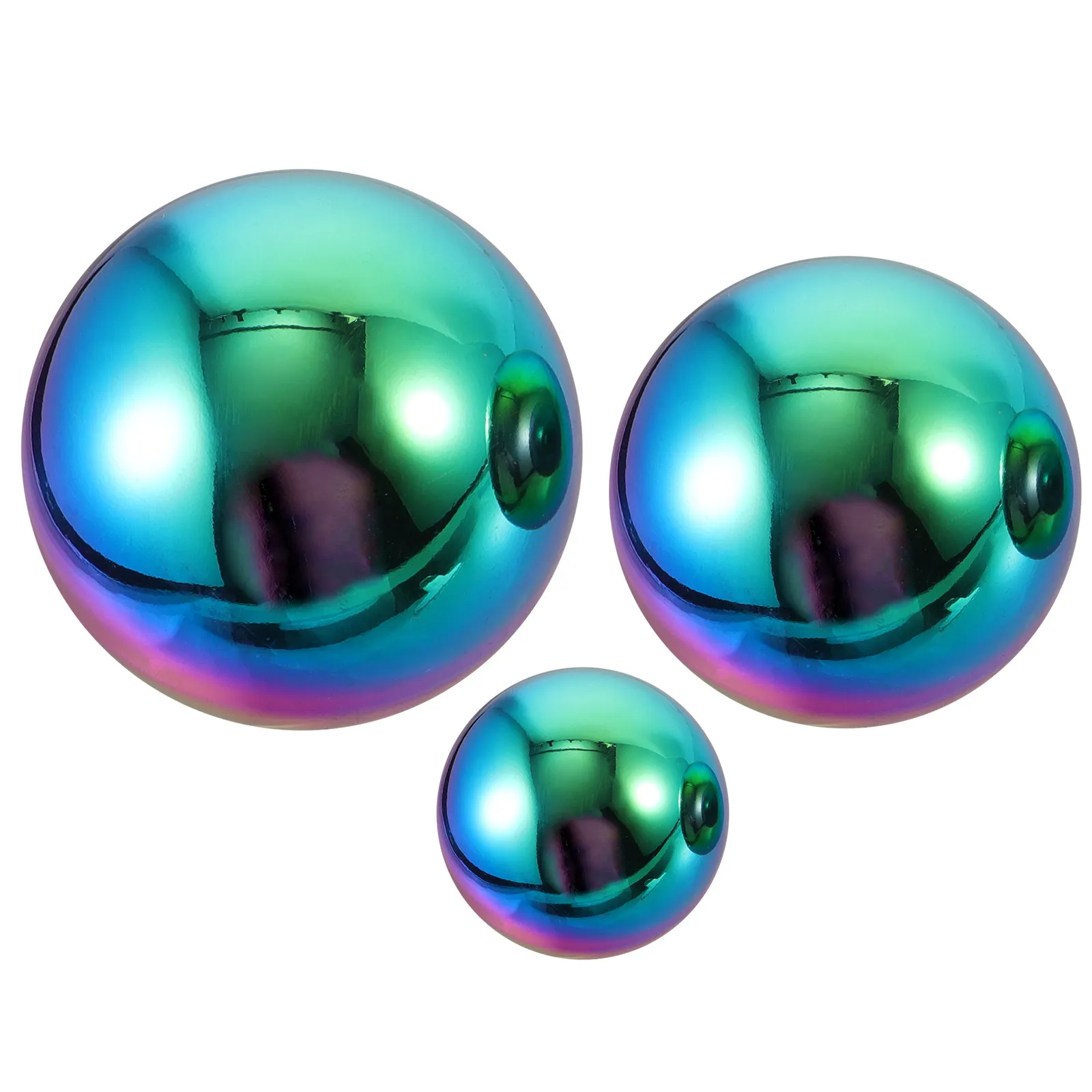 3Pcs Stainless Steel Ball Ornament Hollow Design Lightweight Compact for Indoor Hanging Balls Outdoor Garden Decoration DIY