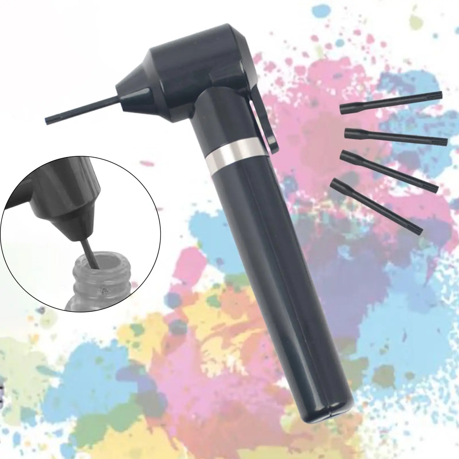 Electric Ink Mixer with 5 Ink Mixing Sticks Professional Pigment Agitator Machine for Watercolor Ink Salons