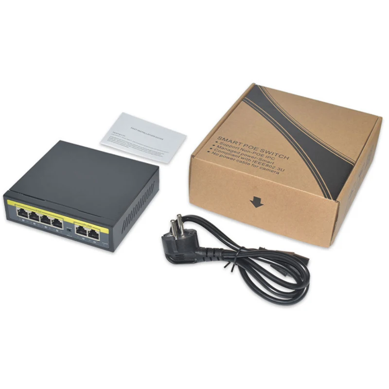 KuWFi POE Switch 48V 100Mbps Wifi Smart IP Switch 4/8 Ports POE Standard RJ45  Injector Switcher for IP Camera/Wireless AP/CCTV