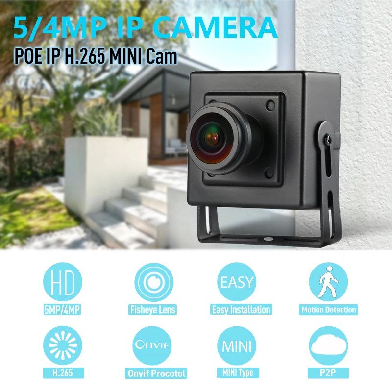 Revotech 4MP 5MP POE Fisheye H.265 HD IP Camera Indoor Mini Type Security ONVIF P2P CCTV System Video Surveillance Cam