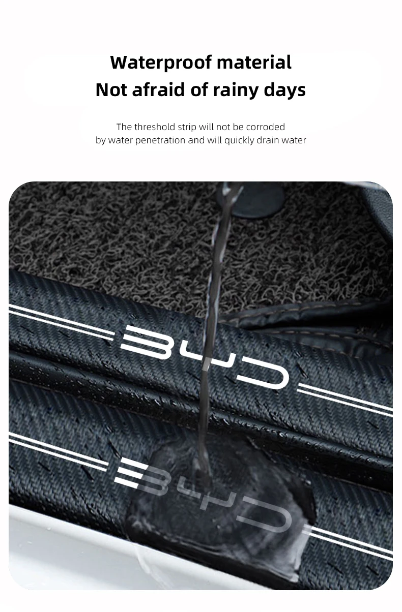 4 Stück Auto-Türschwellen-Antikratz-Aufkleber Dekorative Streifen für BYD Atto SEAL Sealion 7 Seal U E5 Yuan Han Tang Song Qin Dolphin – Detail 6