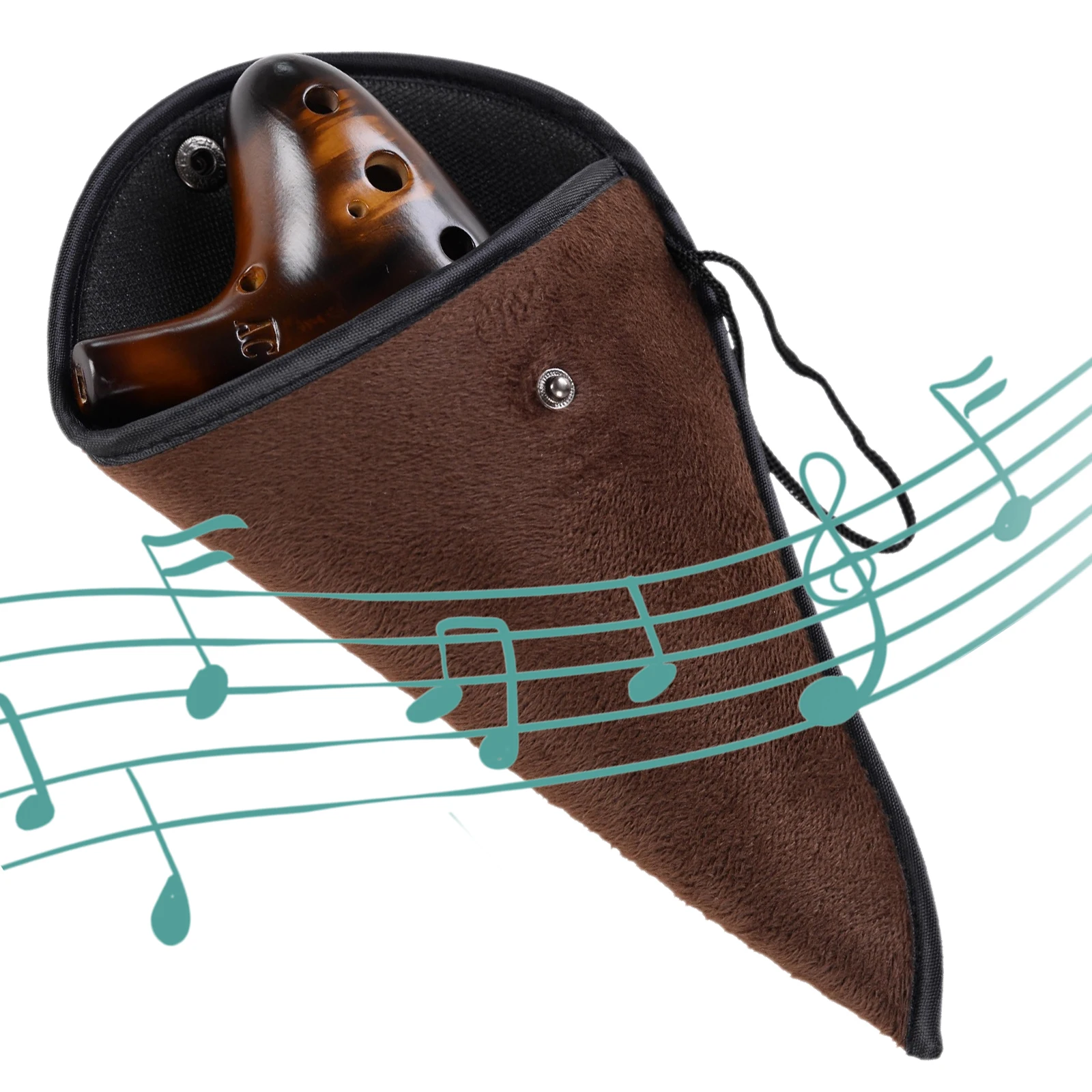 

3pcs Storage 6 Hole Holder Portable Lightweight Travel Bag Non-Slip Ocarina Protector 12 Holes Ocarina Bag Musical Instrument