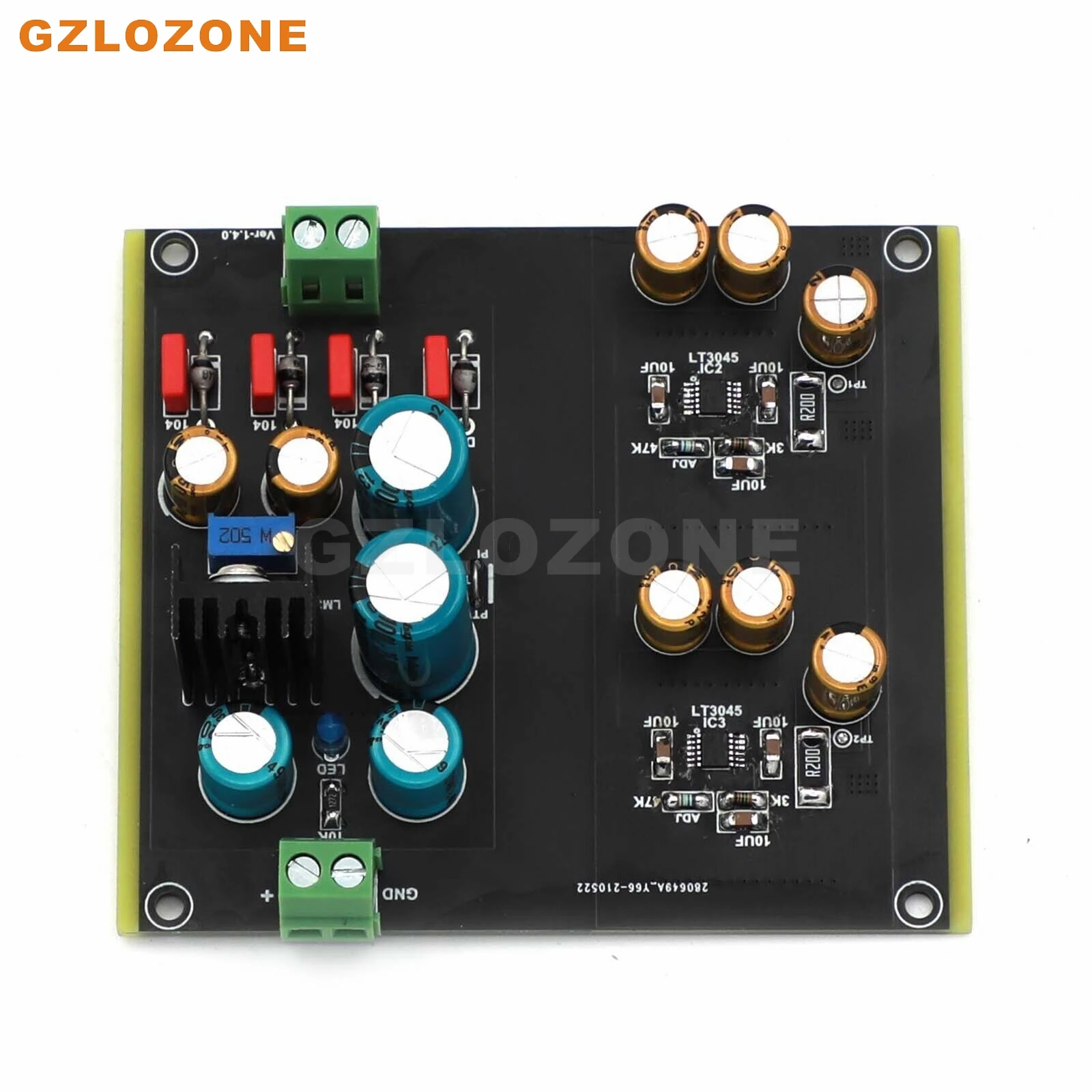 Two-stage Voltage Regulator LM317 + 2X LT3045 In Parallel Linear Power Supply (B6-50)