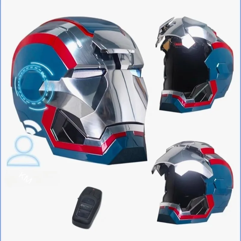 The Avengers Iron Man Helmet Patriot Helmet Electric Robot Mask Wearable Voice Control Adult Full Face Cool Christmas Kids Toys