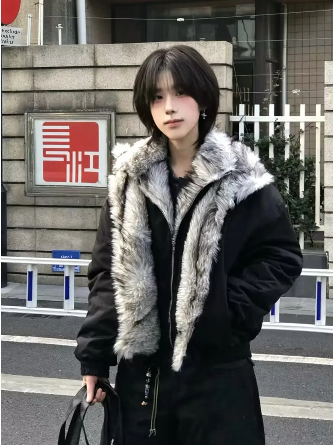 

Мужская зимняя куртка Bla Double Layer из овечьего бархата и хлопка, цвета волчьего меха, с принтом горного орла, для защиты от холода в северо-восточных регионах