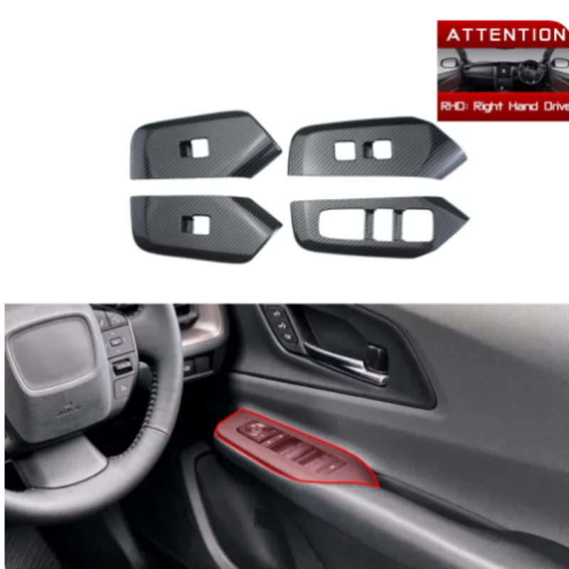 

X LHD RHD For Toyota Prius 60 Series 2023 2024 Car Interior Door Window Lift Glass Switch Buttons Cover Molding Car Accessories