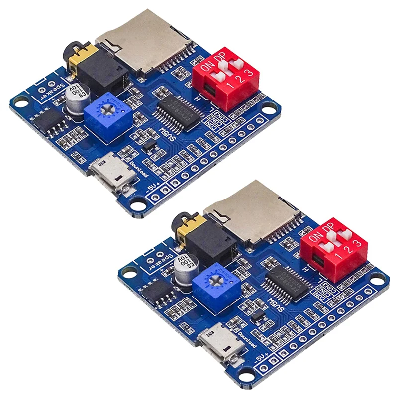 【Sleek Design】2X Voice Playing Module Board MP3 Music Player 5W MP3 Player Serial Control SD/TF Card DY-SV5W