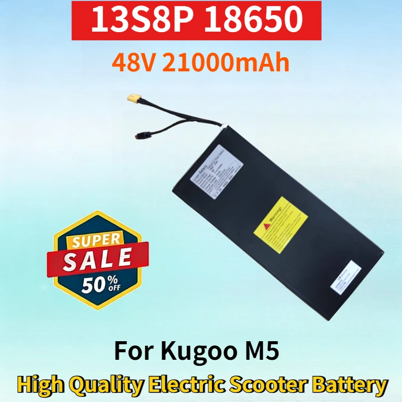 Newest 13S8P 18650 48V 21000mAh Lithium-ion Rechargeable Battery for Kugoo M5 High Quality Electric Scooter Replacement Battery