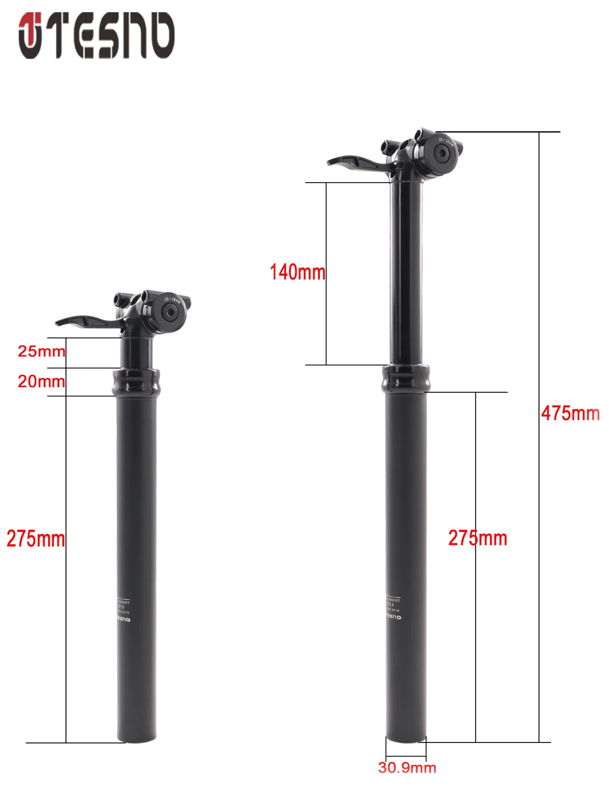 AliExpress NONE TESNO MTB Road Bicycle Seatpost Dropper Manual Travel Height Adjustable Hydraulic Suspension 30.9/31.6 Bike Post