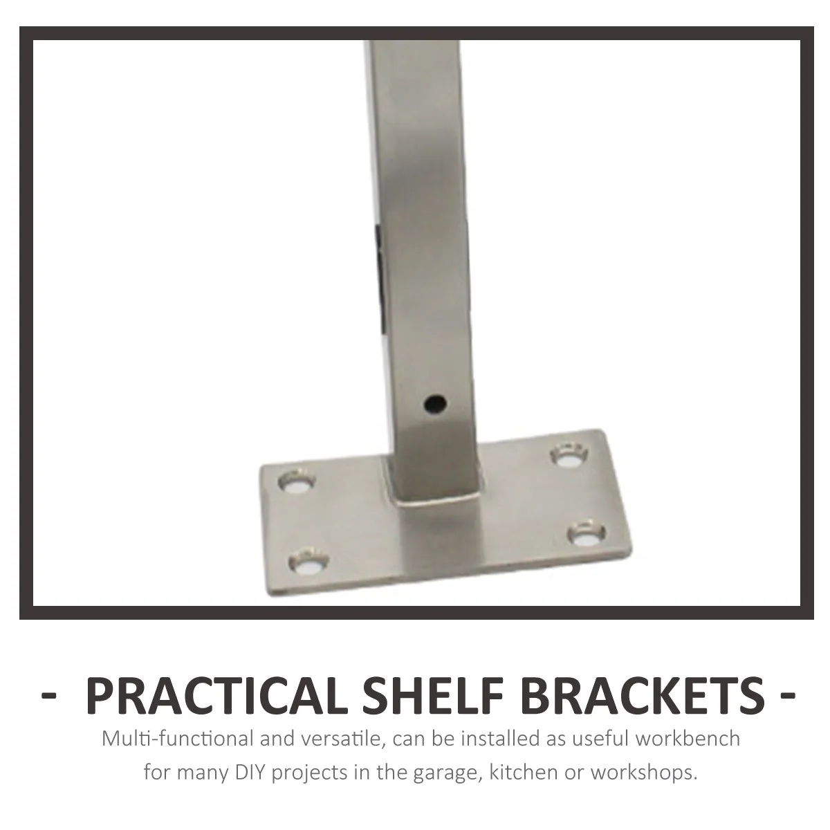 Stainless Steel Shelf Bracket Heavy Duty Wall Support for DIY Workbench Table Storage Garage Kitchen