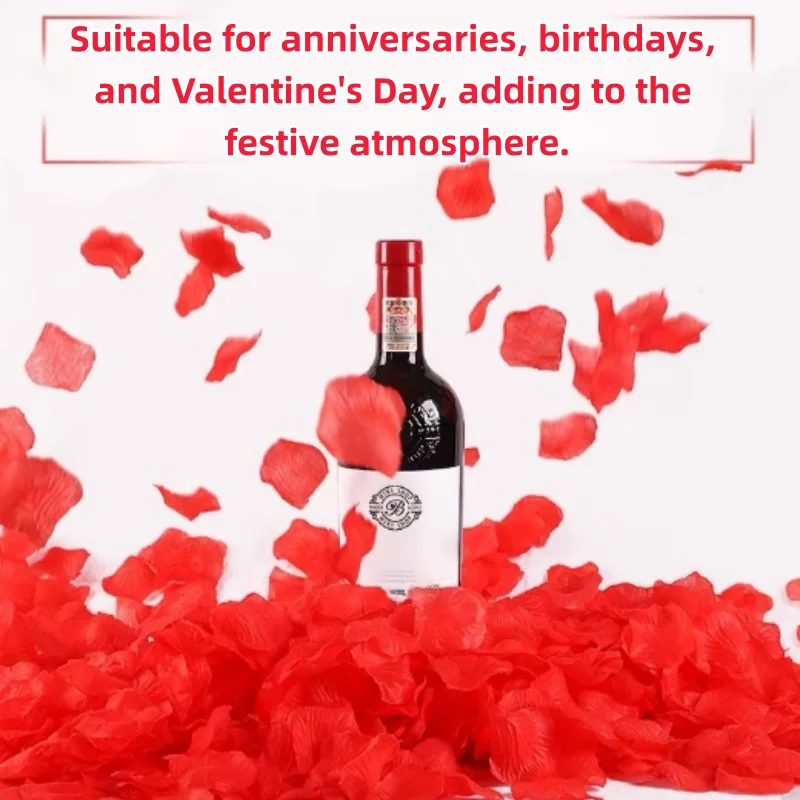 بتلات الورد الاصطناعي 1000 قطعة، بتلات الزهور المزيفة لديكور اقتراح الزفاف، الذكرى السنوية الرومانسية لعيد الحب