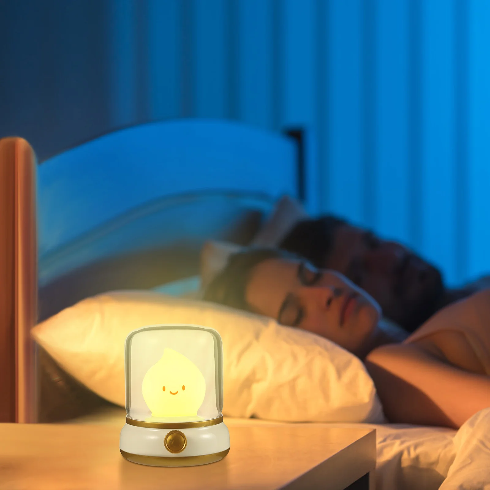 لطيف شبح ضوء الليل قابلة للشحن عكس الضوء الجدول مصباح المحمولة الحضانة ليلة ضوء هالوين ديكور مصباح غرفة النوم