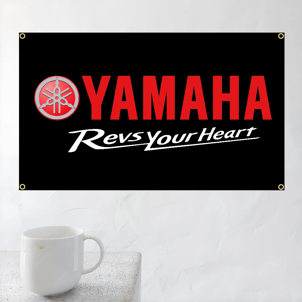 Motorcycle For y-yamahas Q Flag Tapestry Outdoor Decor Flaga Decorative Home Objects Barber Shop Decoration Garage Hang