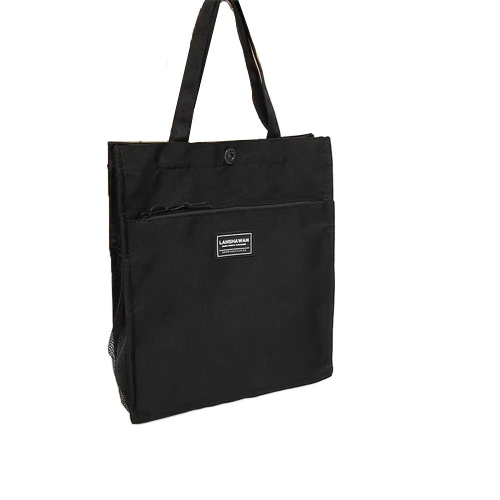 

Casual Male Commuting Tote Bag Large Capacity Waterproof Lightweight Handbag Versatile Oxford Cloth Portable File Bag School