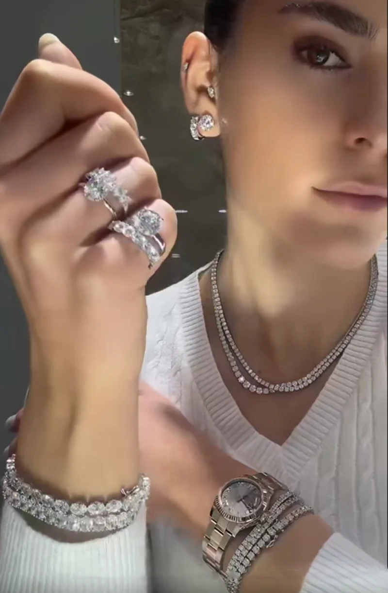 

Factory customized wedding and engagement luxury ring earing necklace