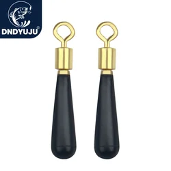 DNDYUJU 50pcs High Quality Fishing Float Holders 360 Degree Rotating Freely Swivels Copper Silicone for Fishing Accessorie