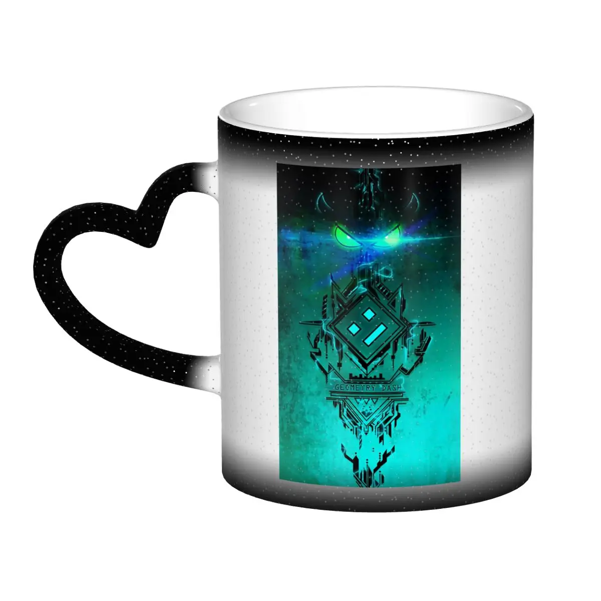 Video Game Geometry Dash Mug Funny Ceramic Coffee Cups Tea Mugs Milk Cup Drinkware Gifts for Woman Man