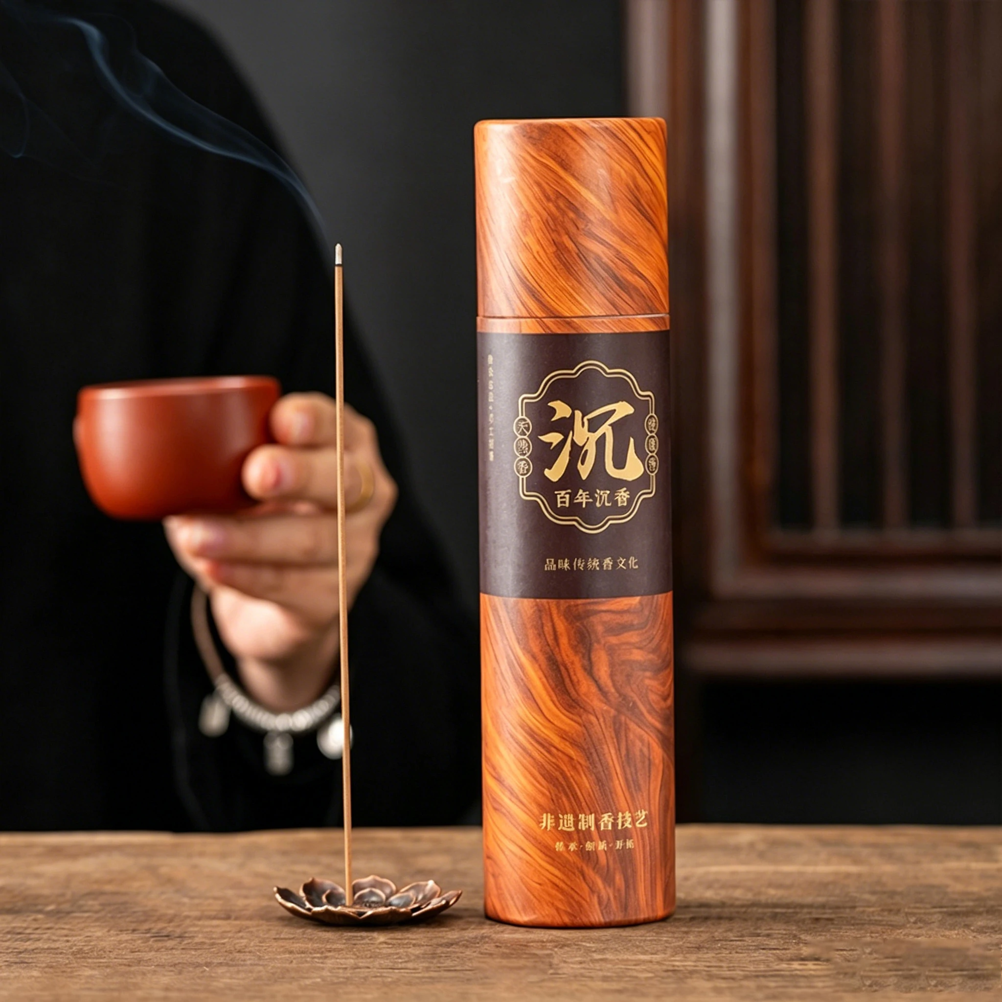 400 Pieces of Genuine Century-Old Agarwood Incense Sticks, Using Traditional Incense-Making Techniques, with a Rich Woody Aroma, Long-Lasting Fragrance, And具有 a Refreshing and Invigorating Effect, as Well as Deodorizing and Odor-Eliminating Properties, and Provides a Calming and Soothing Effect. Suitable for Indoor and Outdoor Use, Home, Living Room, Bedroom, Study, Tea Room, Yoga, Meditation, Garden, and Camping