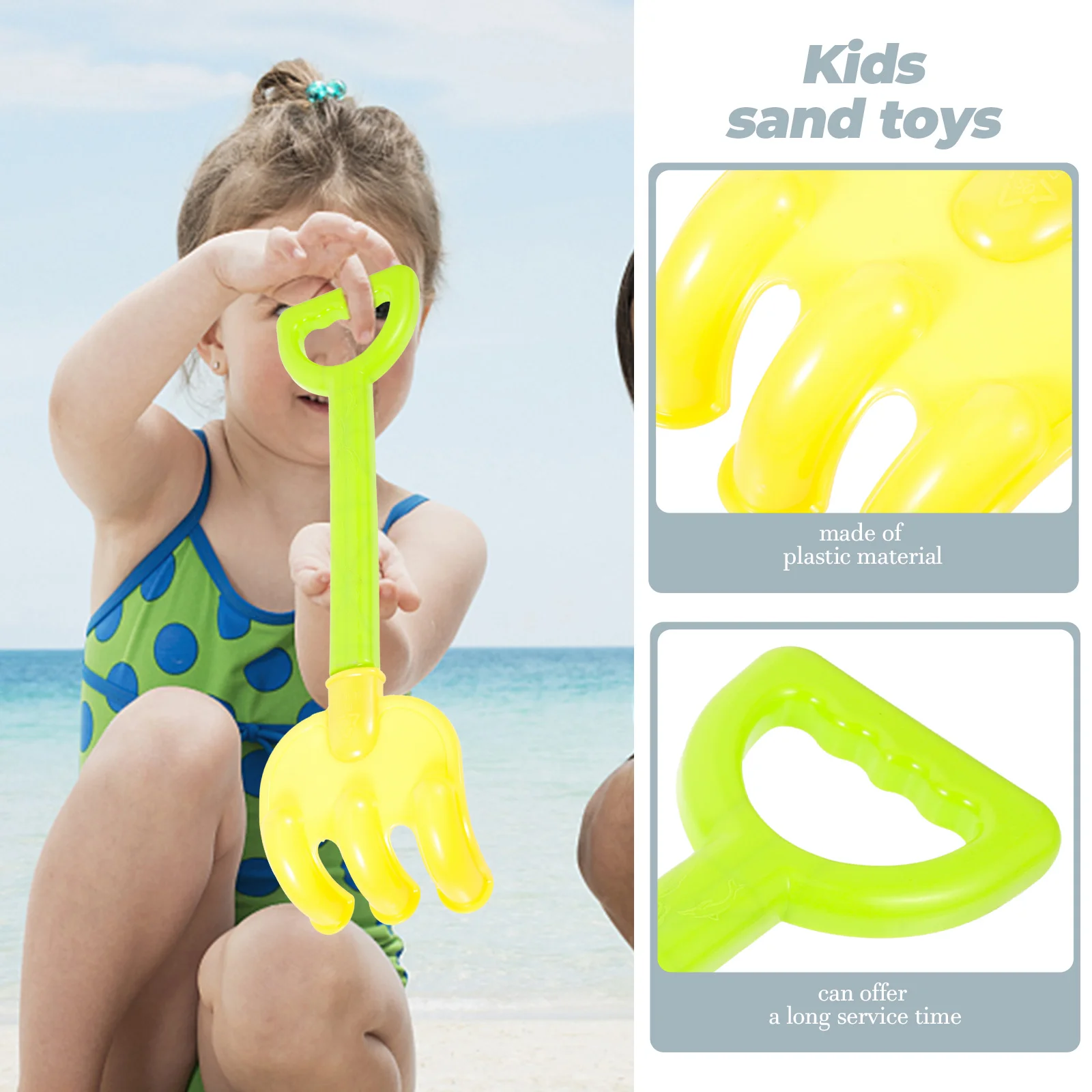 Jouets de sable pour enfants, pelles de plage en plastique léger, jouets de creusement pour enfants, pelles amusantes portables colorées pour l'extérieur, 4 pièces