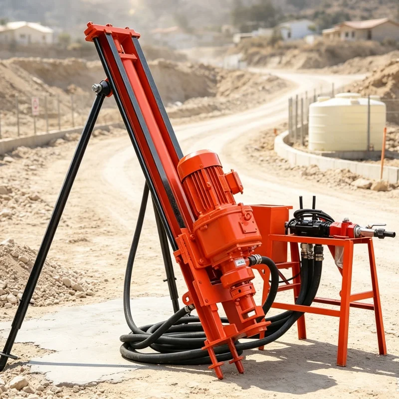 Customized Small Portable Split‑type DTH Rock Drill Rig, Stand‑mounted Rock Hole Drilling Machinery