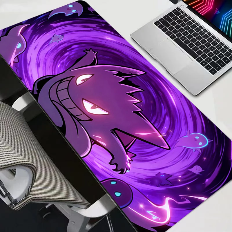 

Коврик для мыши, большой оригинальный дизайн, P-Pokemons G-Gengar, настольный коврик для ПК, геймерский офисный ковер, клавиатура, настольные игровые аксессуары, коврик для мыши