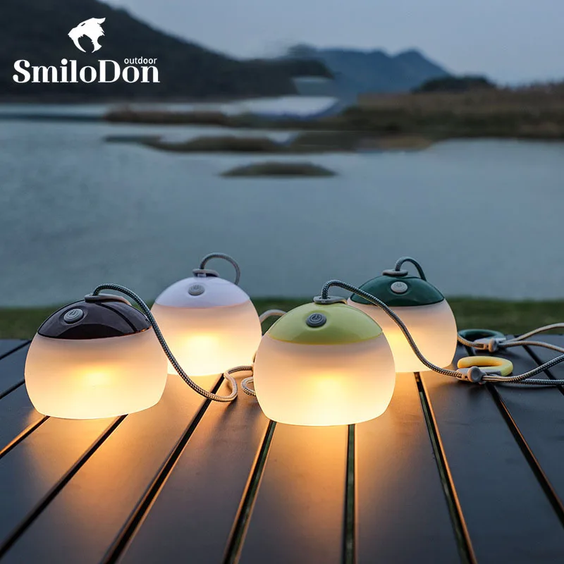 

Smilodon-Retro Camping Lantern USB Type C Rechargeable Hanging Hook Night Light Tent Hanger Outdoor