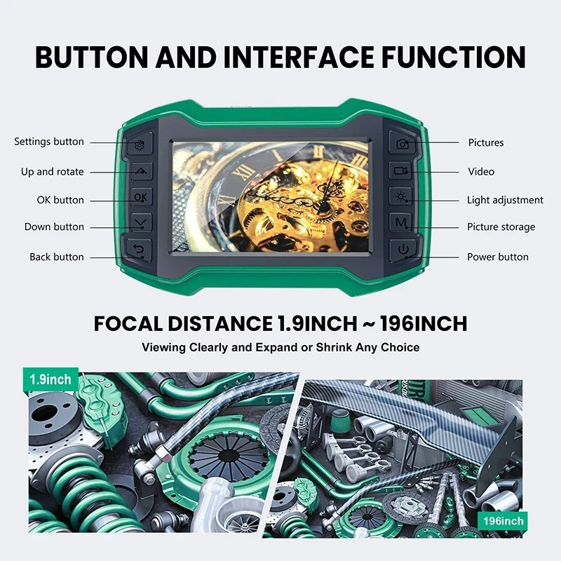 3,9mm/4,9mm Dual Objektiv Endoskop mit 4.5 "Bildschirm Rohr Endoskop Motor Video Kanalisation Schlange Inspektion Digital umfang mini Kamera