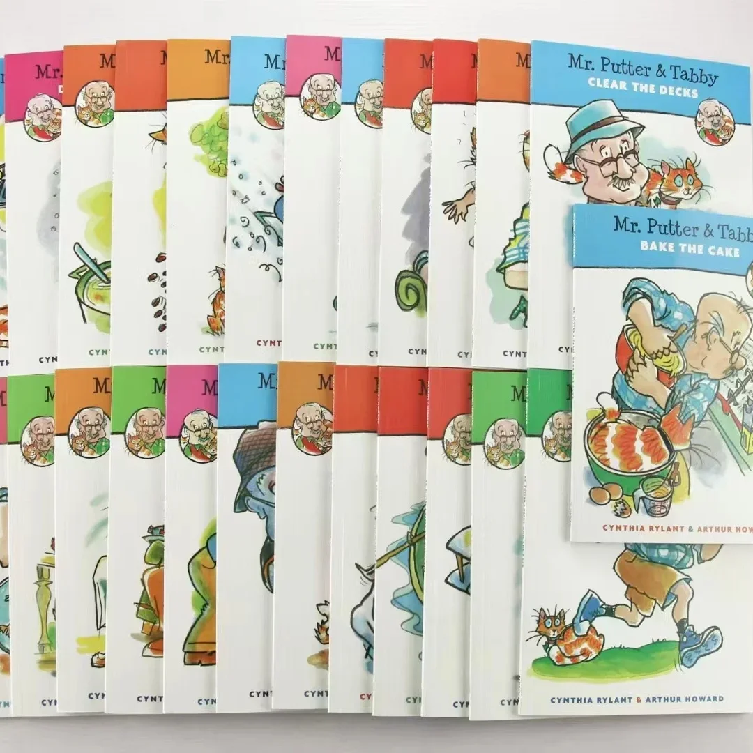 25PCS Mr. Putter and Tabby Children's Elementary Chapter Novels English Reading Book Comic Storybook