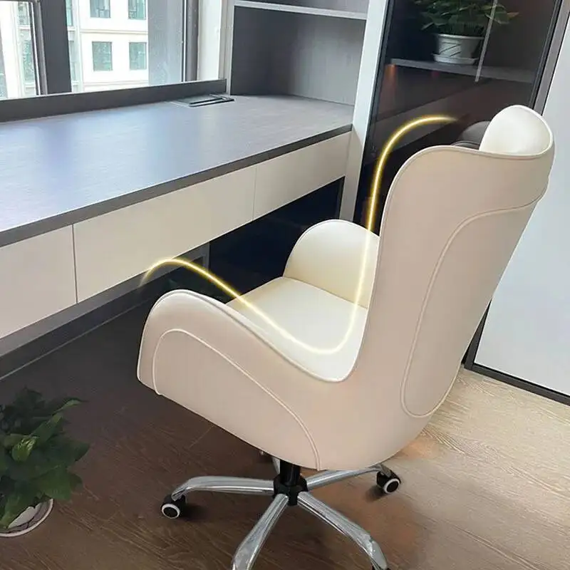 كرسي دوار مريح صالة ماكياج الغرور داخلي فاخر المحمول الشمال غرفة نوم كرسي الألعاب Fauteuil صالون الأثاث غرفة المعيشة #5