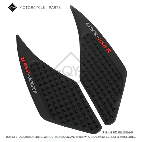 Imagen 2 del producto Almohadilla de tanque de combustible para motocicleta, pegatinas protectoras antideslizantes, calcomanías laterales para agarre de rodilla para SUZUKI GSX250R 2017-2018 GSX 250R 2017 2018