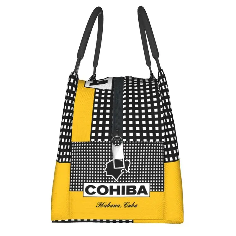 Cuba Cigar Cohiba Insulated Lunch Bags for Camping Travel Waterproof Cooler Thermal Lunch Box Women