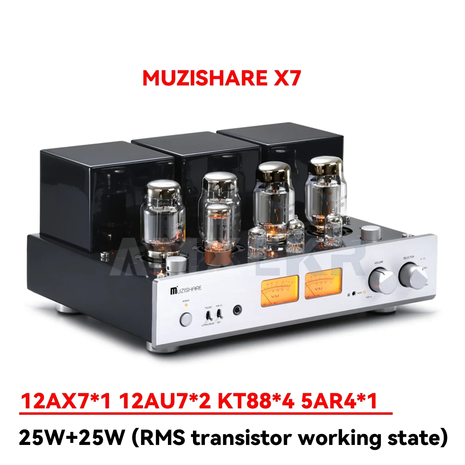 MUZISHARE X7 New KT88 Push-Pull Tube Amplifier  Balanced GZ34 Lamp Amp Best Selling with Phono and Remote