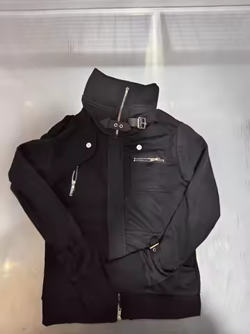 Y2k Stand Collar Subculture Harajuku Vintage Safari Jacket Hooded Women's Zip Sweatshirt Casual Streetwear Grunge Jacket