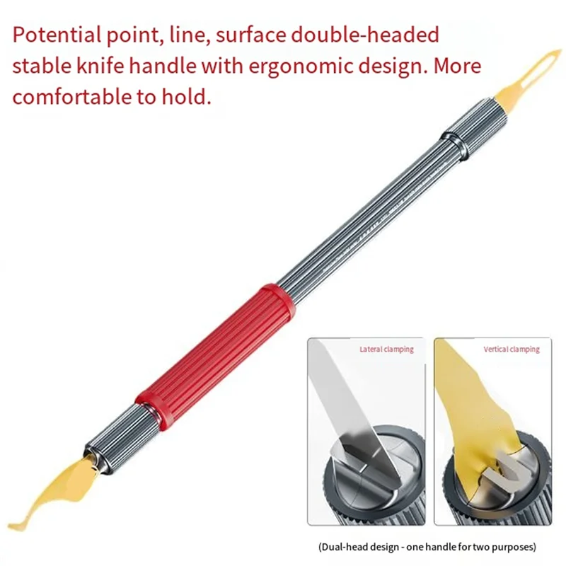 ABKS-For Phone Engineers Tool For Motherboard Repair Dual-Use Precision Blade Handle Anti-Slip Grip Ultra-Stable Collet