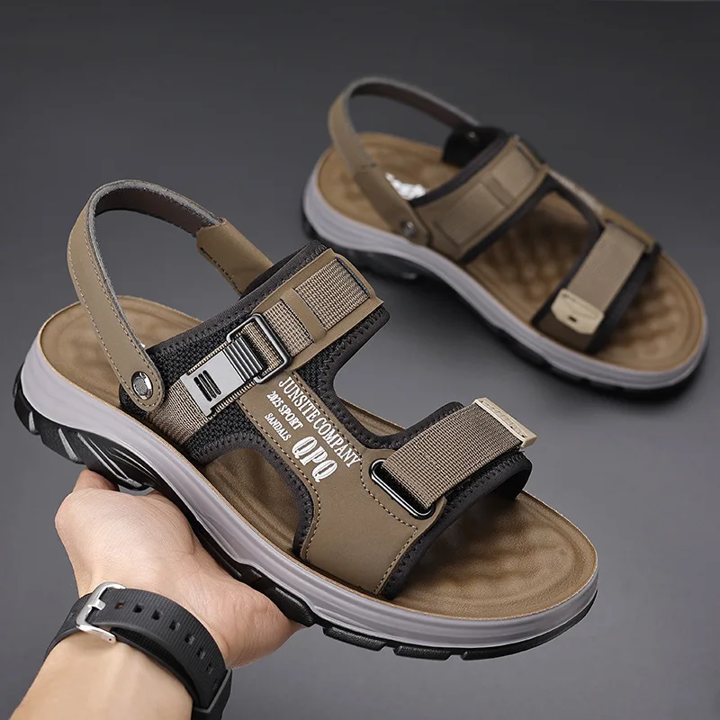 

Men's Casual Outdoor Sandals Adjustable Strap Open Toe Sport Sandals Non-Slip Comfortable Walking Shoes for Men Daily Beach Wear