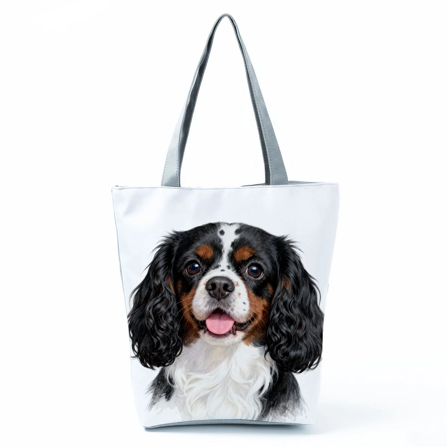 Charles Spaniel Dog Printed Women Handbags Large Capacity Shopping Bag Bolsa Female Fashion Shoulder Bags Custom Pattern Tote