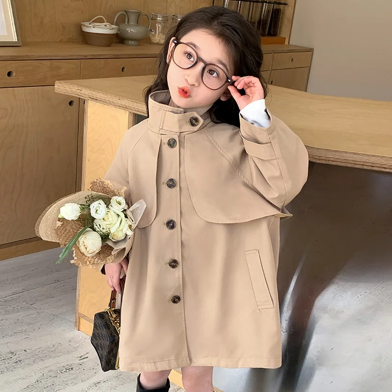 ملابس خارجية للفتيات للربيع والخريف موضة جديدة النسخة الكورية سترة واقية غير رسمية بمزاج يومي ملابس متعددة الاستخدامات #1