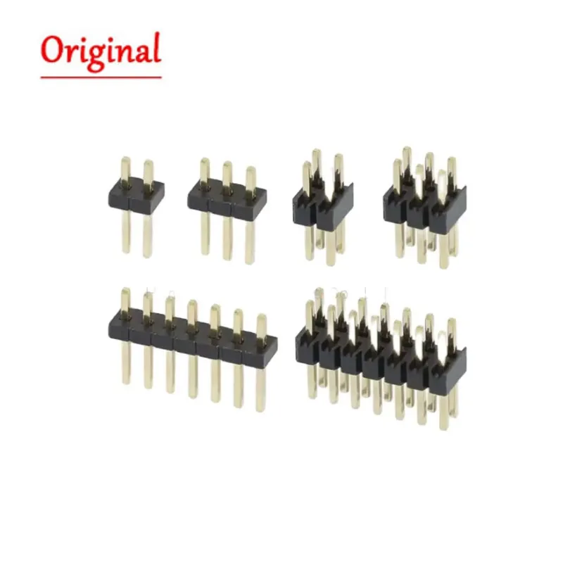 50PCS 1.27mm 1*2-50P 2X2-50P Single Double row Male PCB Board Pin Header Connector Strip Pinheader 3/4/5/6/7/8/10 40pin 50pin