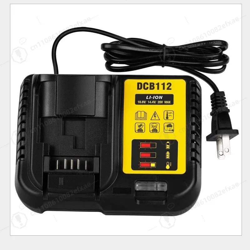 Professional DCB112 Lithium‑Ion Battery Charger, Replacement Charger Compatible with Cordless Power Tools