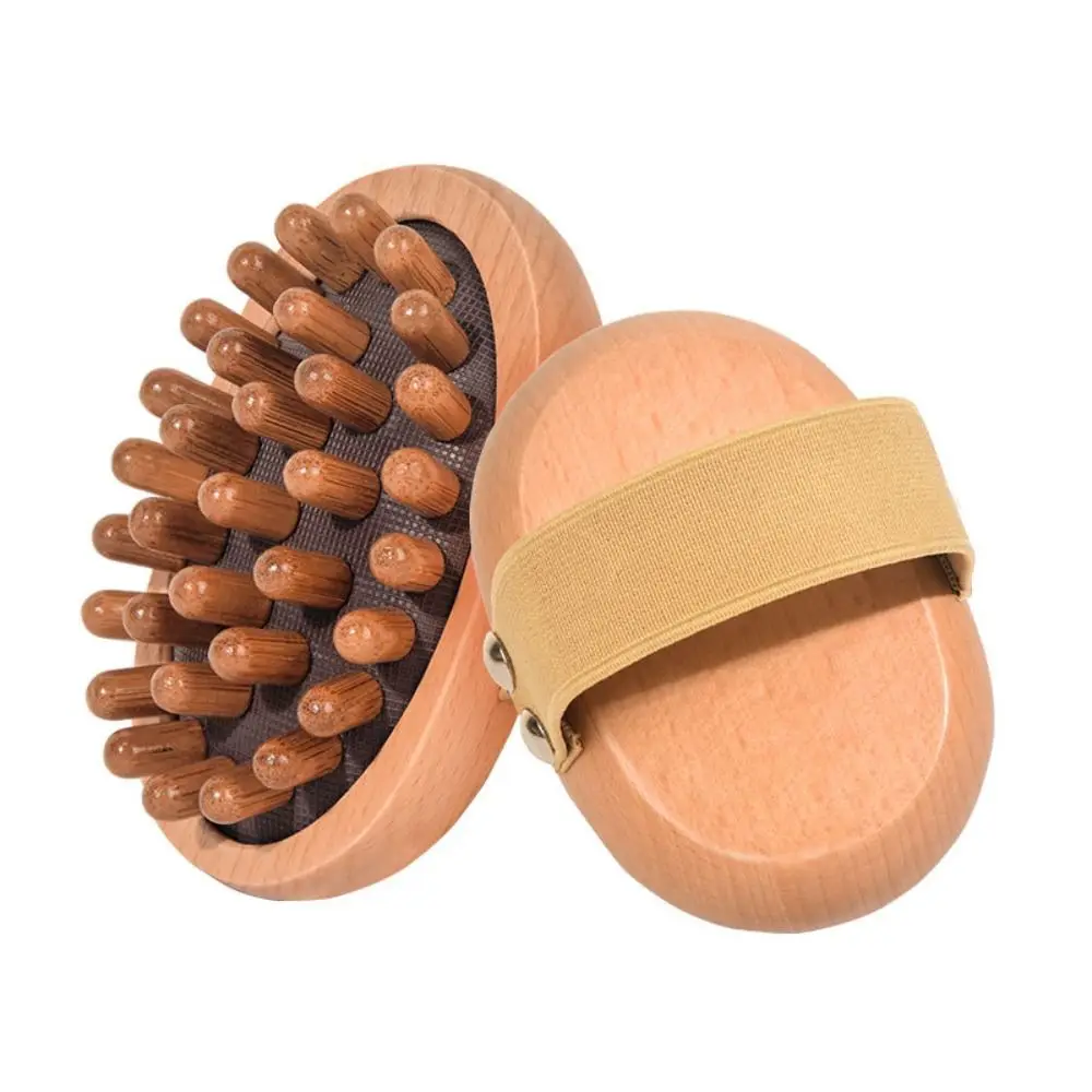 

Elastic Airbag Scalp Massage Brush Anti-static Handheld Air Cushion Massager Comb Hairdressing Wood Acupoint Meridian Brush