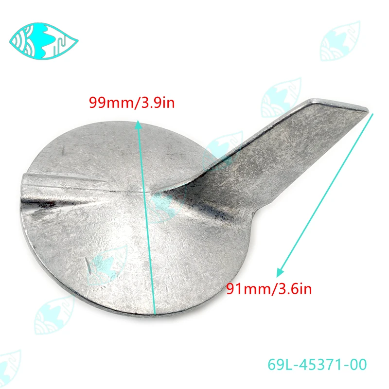 Replacement for Yamaha Outboard Motor 2T 200/225/250/300HP F225 18-6122Z, 69L-45371-00 Boat Accessories Zinc Trim Tab Anode