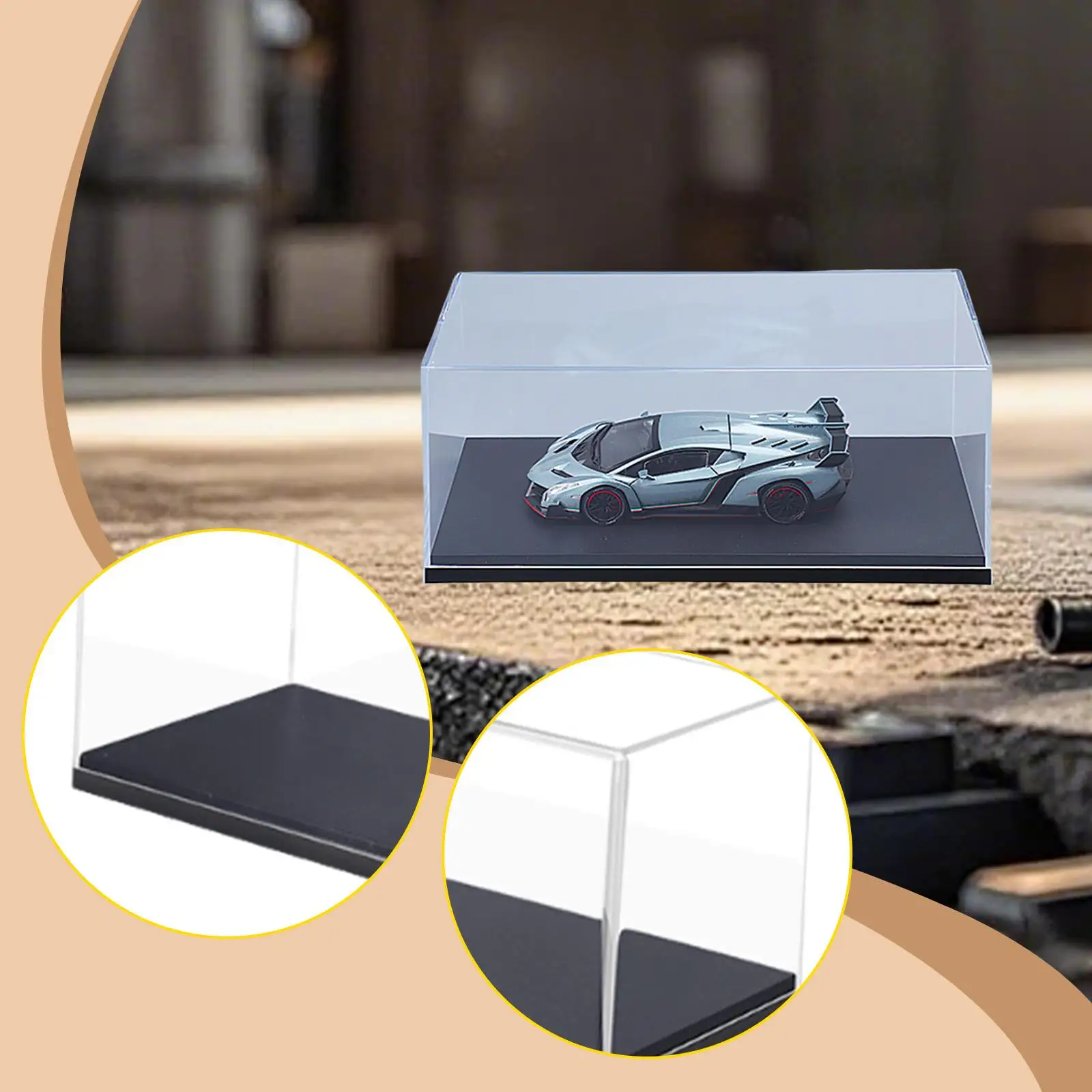 1/32 Scale Model Car Display Case Organizer Miniature Protection Diecast Toy Car Storage Showcase for Bookshelf Collector