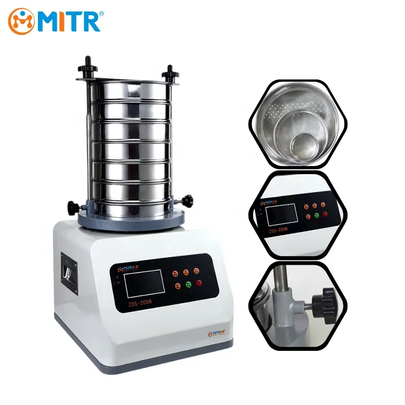 

MITR Manufacturer 1~7 Layers Stainless Steel Vibrating Sieve Screen shaker Manual Automatic Digital Sieve Shaker 200mm Lab Use